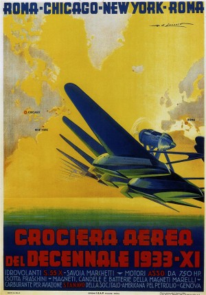 Air Cruisers Crociera Aerea 1933 poster